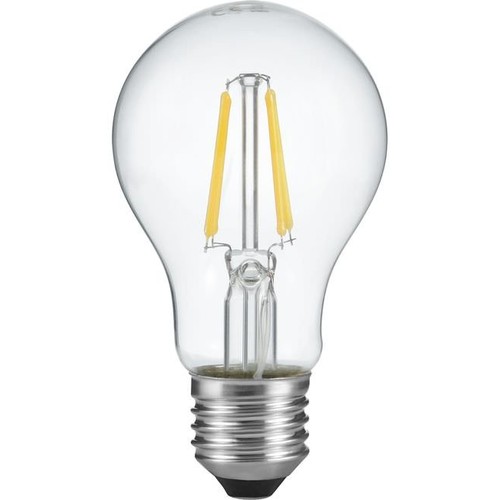 E27 4W LED-filamentlampa med ljussensor - A60, 470lm, 2700K, klart glas