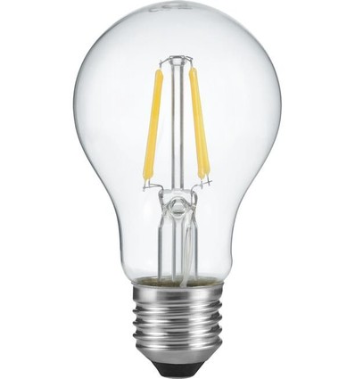 E27 4W LED-filamentlampa med ljussensor - A60, 470lm, 2700K, klart glas