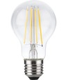 E27 8,5W dimbar LED-lampa - A60, filament, klart glas, 1000lm, 2700K