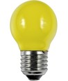E27 1W LED-kronlampa - G45, gul, filament, Party Colour Premium