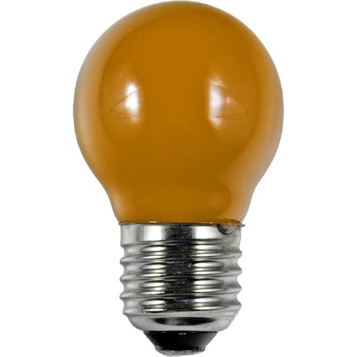 E27 1W LED-klotlampa - G45, Orange, Party Colour Premium