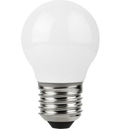 E27 5W DimToWarm LED-klotlampa - 420lm, G45, filament, opalt glas, dimbar