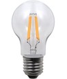 E27 3,5W LED-filamentlampa - A55, 320lm, splittersäker polykarbonat, klar, varmvit