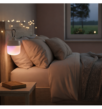 Laddningsbar LED-lampa RGBW - Magnetisk & USB-C, inkl. fjärrkontroll & karbinhake