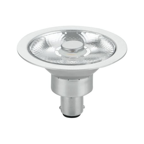 BA15d AR70 8W LED-lampa, 12V - 10°, 480lm, dimbar, 2700K, grå finish