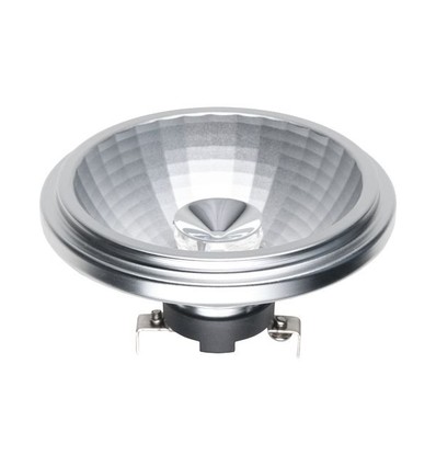 G53 AR111 12W dimbar LED-lampa, 12V - 750lm, 35 grader, 3000K, grå finish