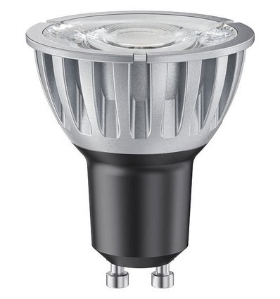 GU10 6,5W LED-lampa dimbar - 10 grader, 510lm, silver, 3000K