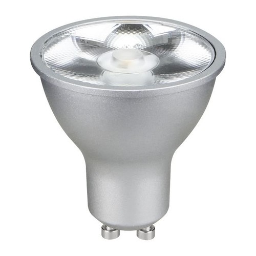 GU10 6W LED-lampa - 500lm, 17°, dimbar, silver, 2700K