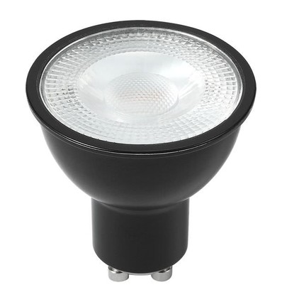 GU10 5W dimbar LED-lampa - 470lm, 2700K, 35°, svart, MR16-storlek