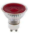 GU10 5W dimbar LED-lampa - Röd, 38°, glas, 230V