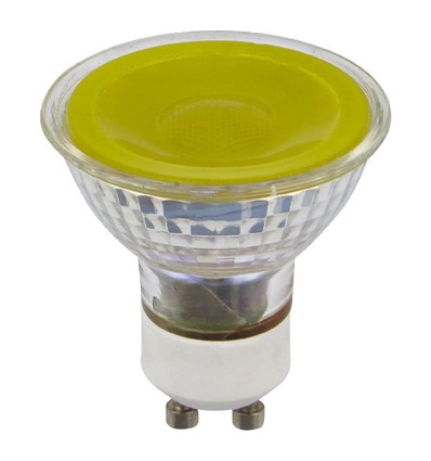 GU10 5W dimbar LED-lampa - Gul, 38°, glas, 300lm
