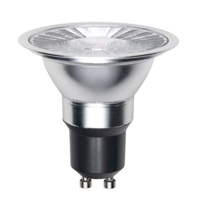 GU10 ES63 8W dimbar LED-lampa - 510lm, 2700K, 38 grader, klart glas