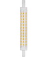 R7S 118mm / 9W LED-lampa - 830lm, 3000K, klart glas, keramik