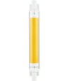 R7S 118mm / 9W dimbar LED-lampa - 900lm, COB, 2700K, klart glas