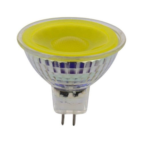 GU5.3 5W LED-lampa, 12V - MR16, 38°, gul, glas