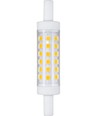 R7S 78mm / 5W LED-lampa - 490lm, 3000K, klart glas, keramik