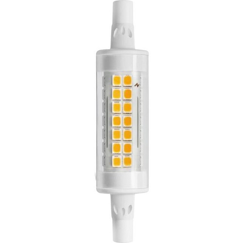 R7S 78mm / 7W LED-lampa - 1000lm, klart glas, keramik, varmvit
