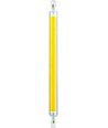 R7S 118mm / 17W LED-lampa - 1700lm, COB, klart glas, varmvit