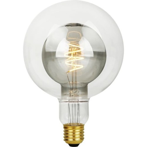 E27 5,5W LED Filament Double Globe G125 - 470lm, 2200K, dimbar, rökfärgat glas