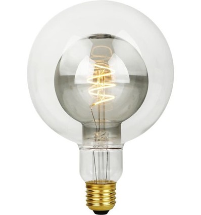 E27 5,5W LED Filament Double Globe G125 - 470lm, 2200K, dimbar, rökfärgat glas