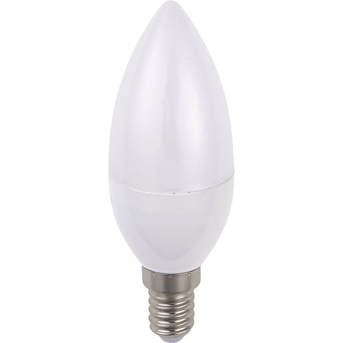 E14 3W LED kronljuslampa, 100-240V - C37, opalglas, 3000K, 270lm