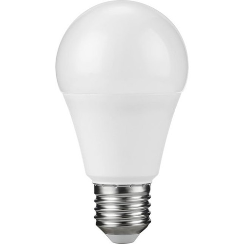 E27 9W LED-lampa, 100-240V - A60, 900lm, 3000K, opalglas
