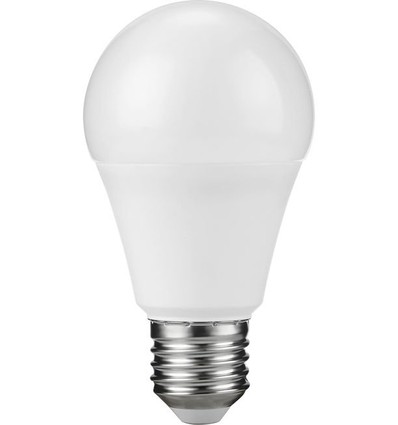 E27 9W LED-lampa, 100-240V - A60, 900lm, 3000K, opalglas