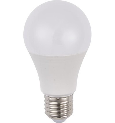 E27 9,5W LED-lampa - A60, 900lm, 4000K, opalt glas, 100-240V AC/DC