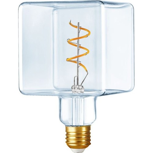 E27 4W dimbar LED Ice Cube-lampa - C95, 2500K, Crystal, Filament Flex