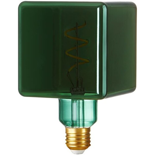 E27 4W dimbar LED-lampa - Ice Cube C95, Metallic Grön, Filament Flex, 2700K