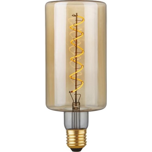 E27 4W dimbar LED-lampa - Filament Flex Bottle, 240lm, 2200K, Guldglas