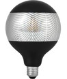 E27 4W dimbar LED-lampa - G125, Laser Leaf, svart/silver, 120lm, 2500K