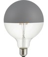 E27 6,5W dimbar LED-klotlampa - G125, Globe Top Mirror, grå, 2500K, filament