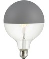 E27 6,5W dimbar LED-klotlampa - G125, Globe Top Mirror, grå, 2500K, filament