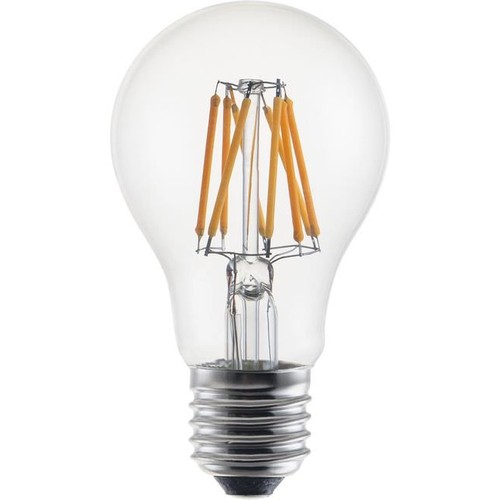 E27 6W DimToWarm LED-filamentlampa - A60, 600lm, dimbar, klart glas, 2200K-2700K