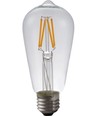 E27 4W dimbar LED Rustika-lampa - ST58, filament, 2500K, klart glas