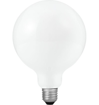 E27 6W dimbar LED-lampa - DimToWarm, G125, opalglas, 2000-4500K, filament