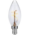 E14 1,5W Slim Flex Filament klotlampa - C35, 150lm, 2200K, klart glas