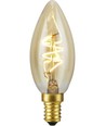 E14 2,9W Slim Flex dimbar LED-kronljuslampa - C35, 250lm, 2200K, guldglas, filament