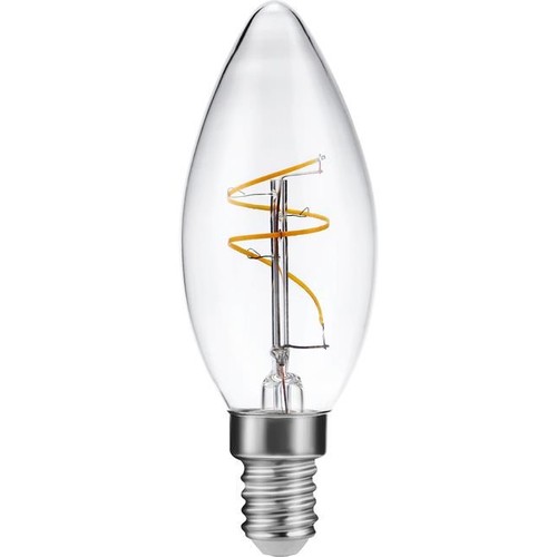 E14 3,2W dimbar Slim Flex LED-kronljus - C35, 2200K, filament, klart glas