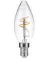 E14 3,2W dimbar Slim Flex LED-kronljus - C35, 2200K, filament, klart glas