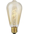 E27 2,9W dimbar LED-lampa - Slim Flex Filament, ST64, 2200K, Guld, 250lm