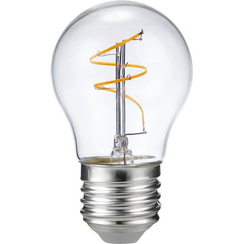 E27 3,2W dimbar LED klotlampa - G45, Slim Flex Filament, 2200K, klart glas