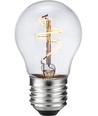 E27 3,2W dimbar LED klotlampa - G45, Slim Flex Filament, 2200K, klart glas