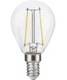 E14 2,5W dimbar LED-kronlampa - G45, filament, klart glas, 2500K