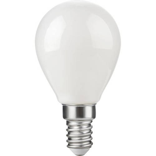 E14 2,9W dimbar LED-kronlampa - G45, opalt glas, 2700K, filament