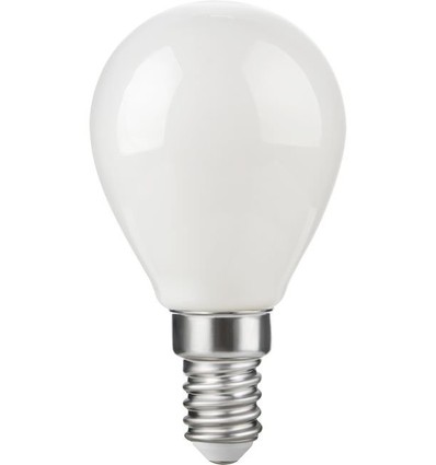E14 2,9W dimbar LED-kronlampa - G45, opalt glas, 2700K, filament