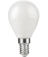 E14 4,7W dimbar LED-kronlampa - G45, filament, opalglas, 2500K, 470lm