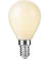 E14 4,7W dimbar LED-kronlampa - G45, filament, opalglas, 2500K, 470lm