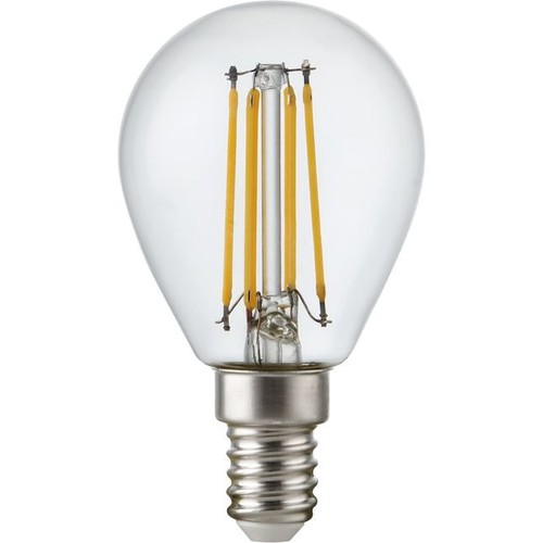 E14 4,7W dimbar LED-kronlampa - G45, filament, klart glas, 2700K